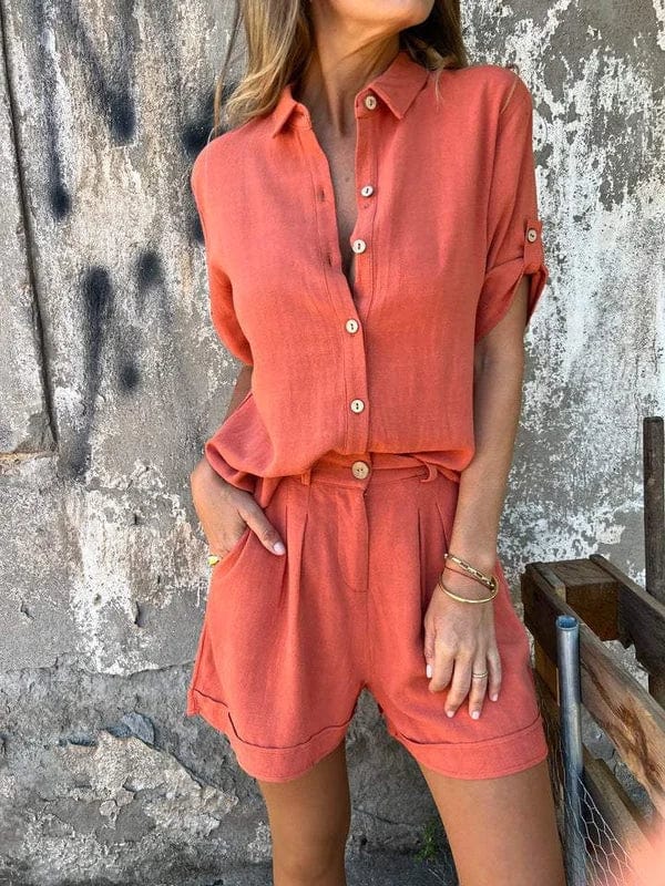 Pauline™ - Blusenset aus Baumwolle und Leinen